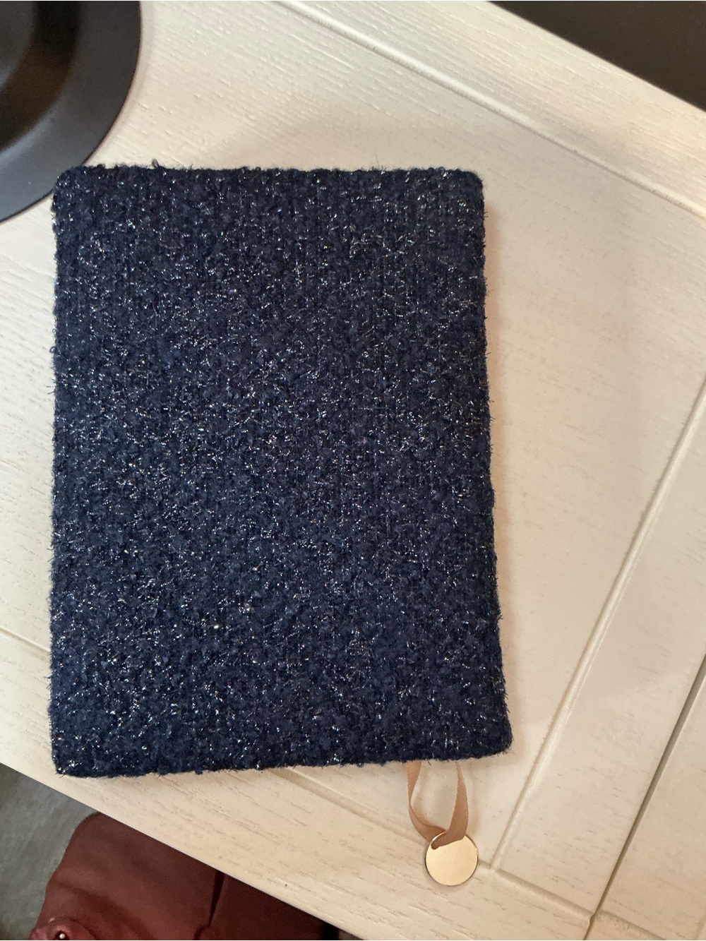 Chanel Beauty Deep Blue Bouclé Tweed Journal Notebook Gold CC Bookmark GWP - Picture 5 of 7